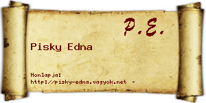Pisky Edna névjegykártya